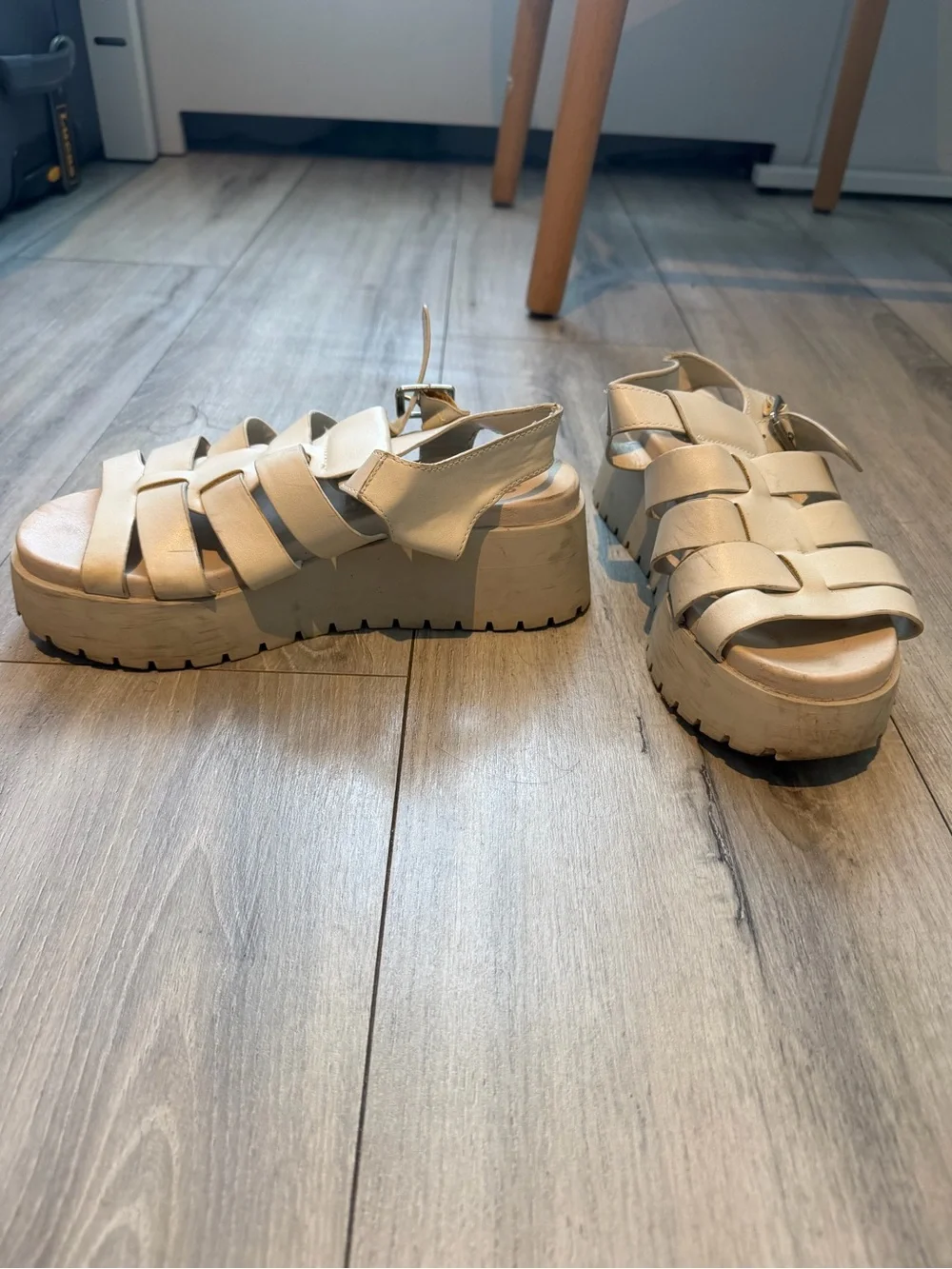 Cream Platform Fisherman Sandals - Women's Strappy Chunky Sole